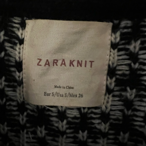 Zara Knit Wool Houndstooth Jacket - Picture 3 of 3